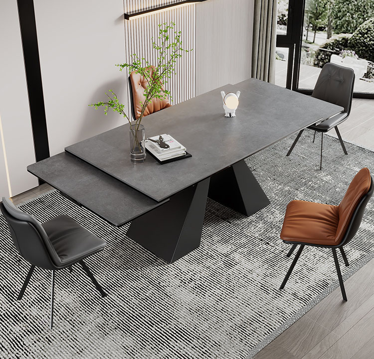 伸長式 ダイニングテーブル セラミック天板 大理石柄 おしゃれ fxj-681 [4]