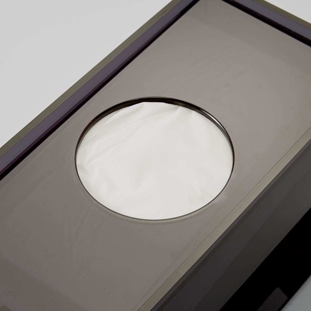 アクリル製ティッシュボックス リモコン収納・引き出し付き [2]