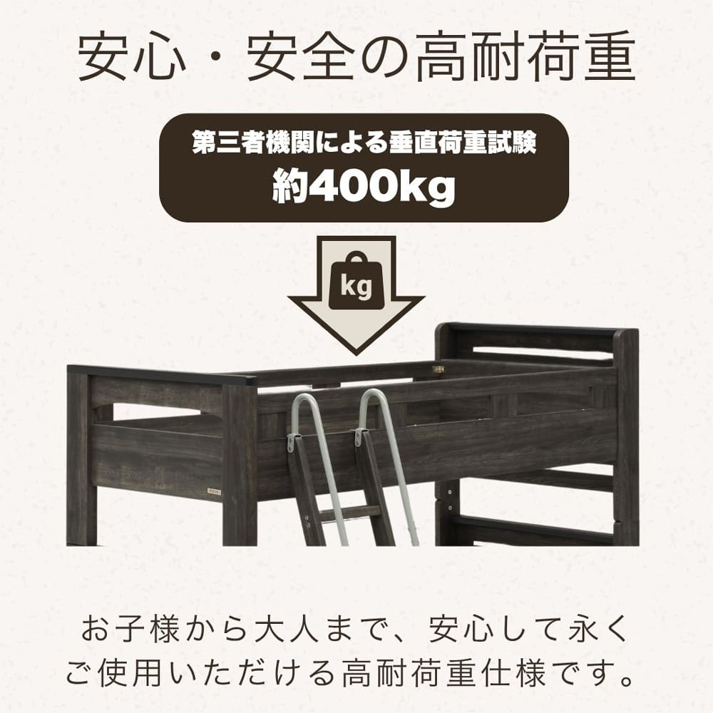 二段ベッド　フレッテ　ＤＧＹ　ダークグレー [2]