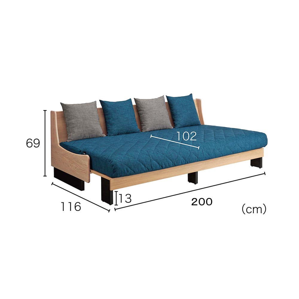 Licol/リコル2 ソファベッド 幅200cm [3]