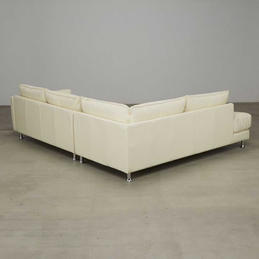 LX 総革張り（セミアニリン厚革）コーナーソファセット 座って右コーナー