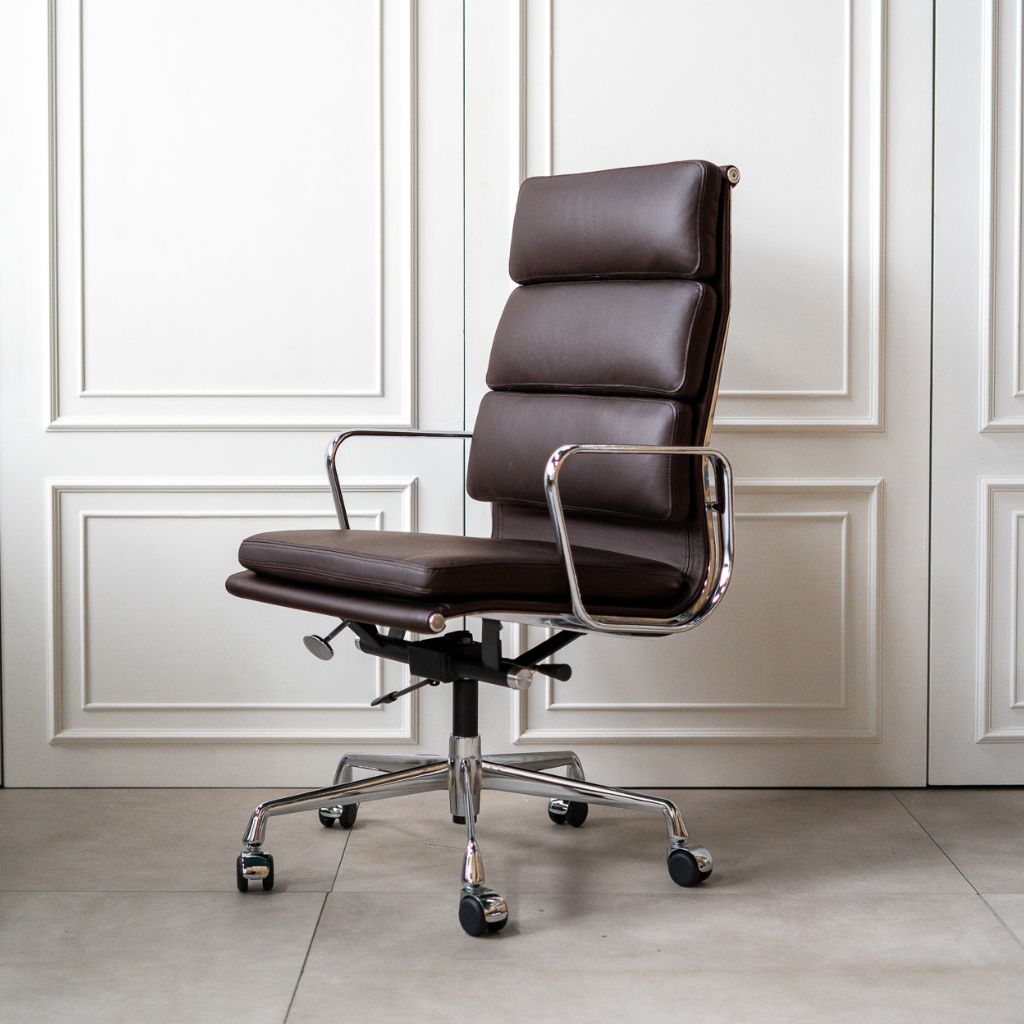 Executive Soft Pad Chair High Darkbrown / エグゼクティブ ソフトパッド チェア ハイ ダークブラウン アルミナムチェア [2]