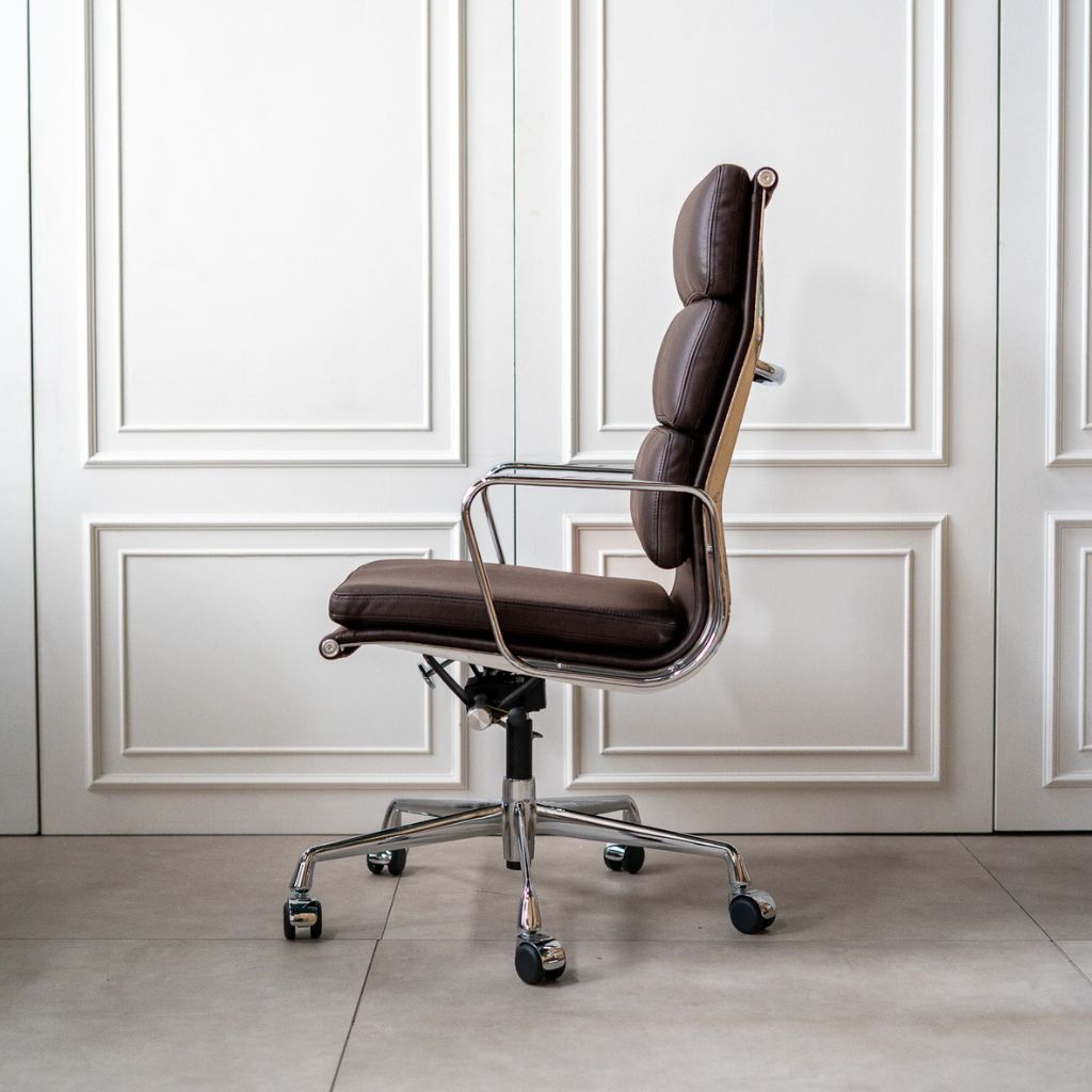 Executive Soft Pad Chair High Darkbrown / エグゼクティブ ソフトパッド チェア ハイ ダークブラウン アルミナムチェア [3]