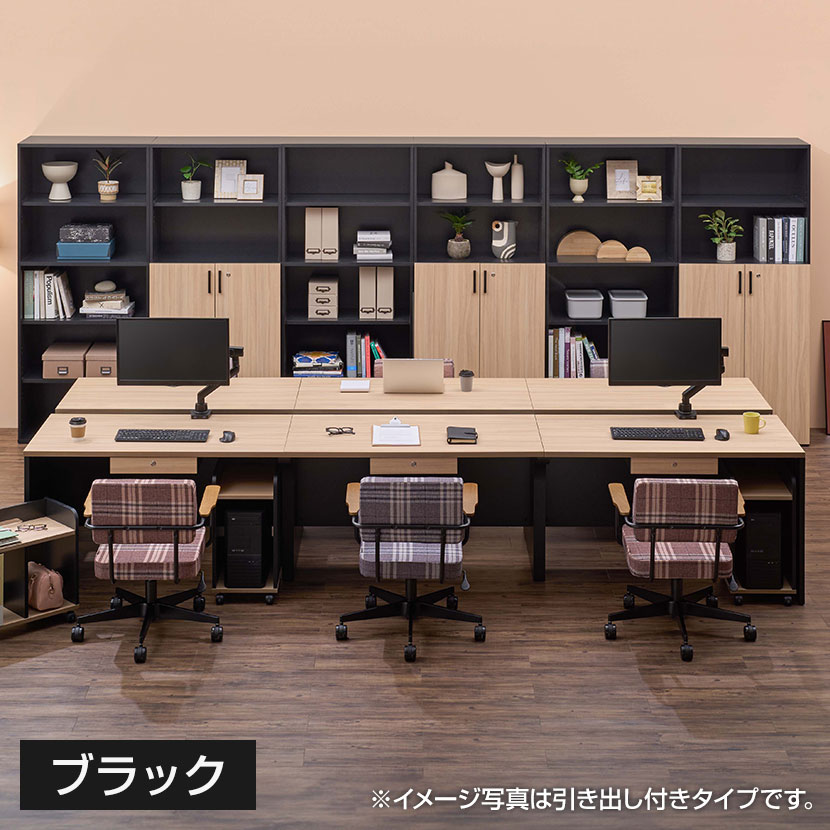 NF2.0シリーズ フリーアドレスデスク 6人用 幅3600×奥行1400×高さ720mm 配線ボックス付き ミーティングテーブル 会議用テーブル [3]