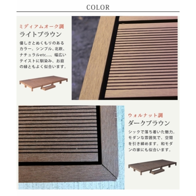 人工木ウッドデッキ 8台 ステップセット [4]