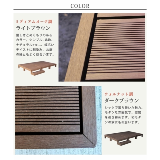 人工木ウッドデッキ 6台 ステップセット [4]