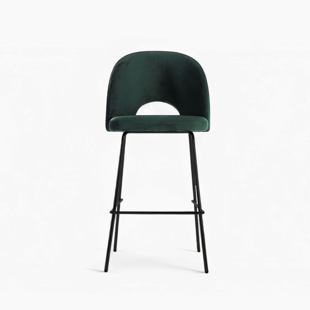 Petal Bar Chair (Black Frame) Dark Green / ペタルバーチェア（ブラックフレーム） ダークグリーン色 [2]