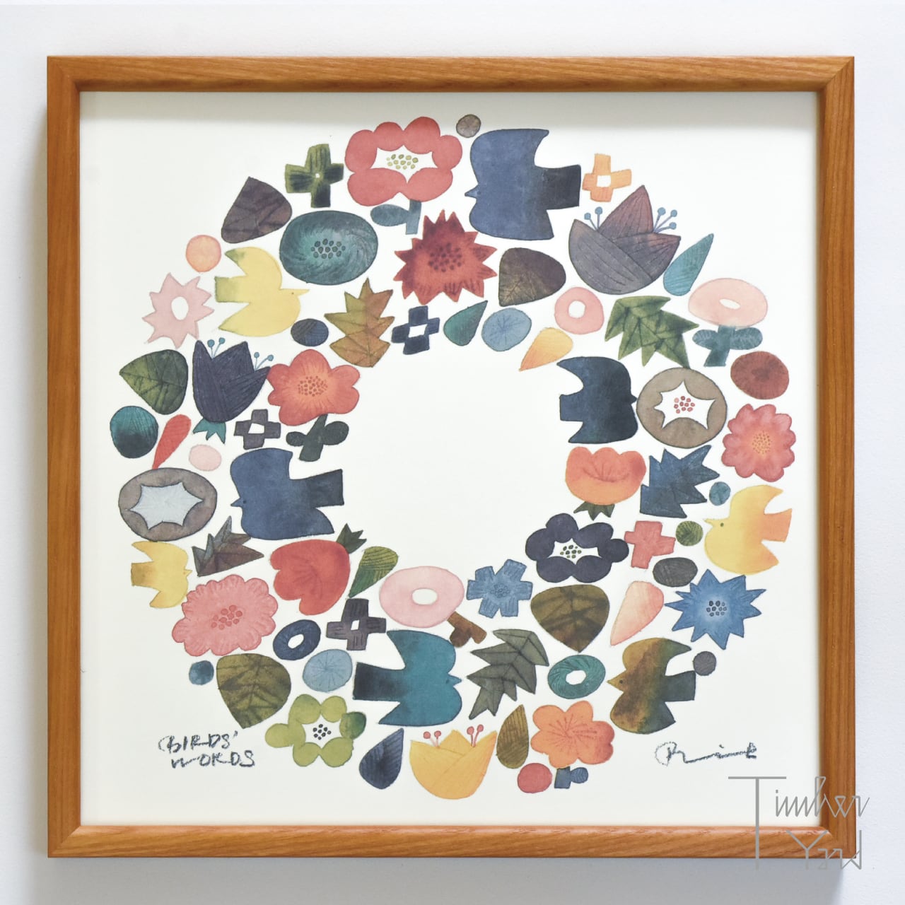 POSTER 30 / WREATH / リース / 正方形 / BIRDS' WORDS（バーズワーズ）/ アートポスター [2]