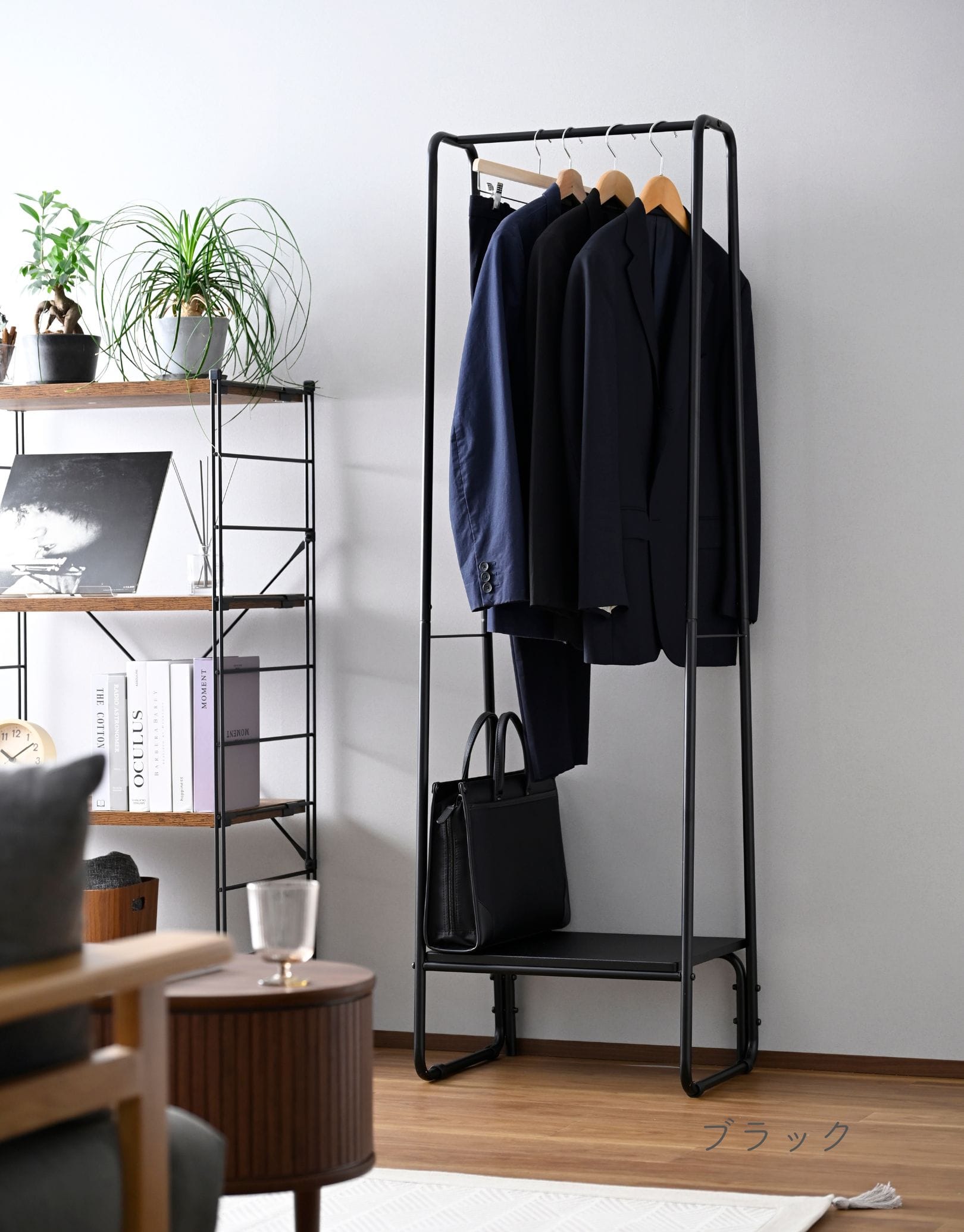ハンガーラック シンプル 棚付き (幅51 奥行40 高さ164.5cm) 山善 YAMAZEN
										
											【10％オフクーポン対象】 [5]