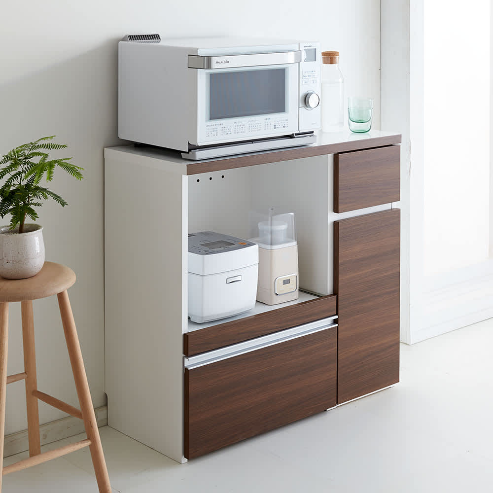 サイズが選べる家電収納キッチンカウンター ロータイプ 幅120cm [3]