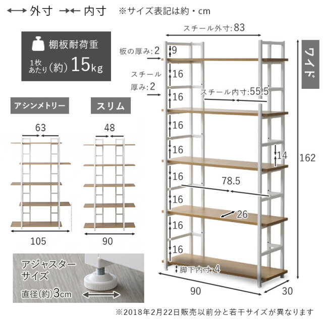 お洒落 デザイン収納 ゲイブ+ マルチ5段ラック [5]