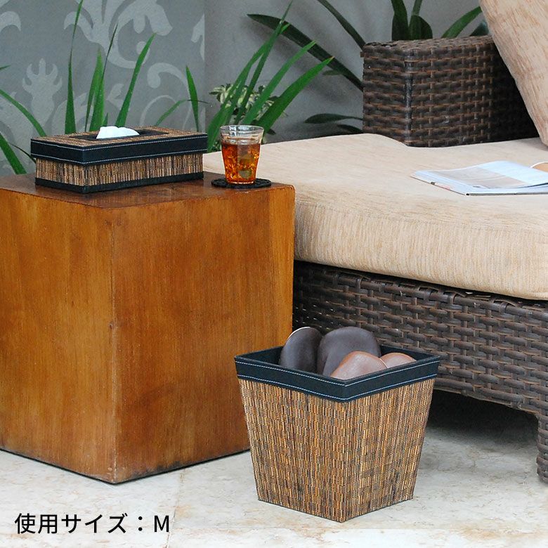 ゴミ箱はもちろんプランターカバーや収納バスケットにも使える [2]