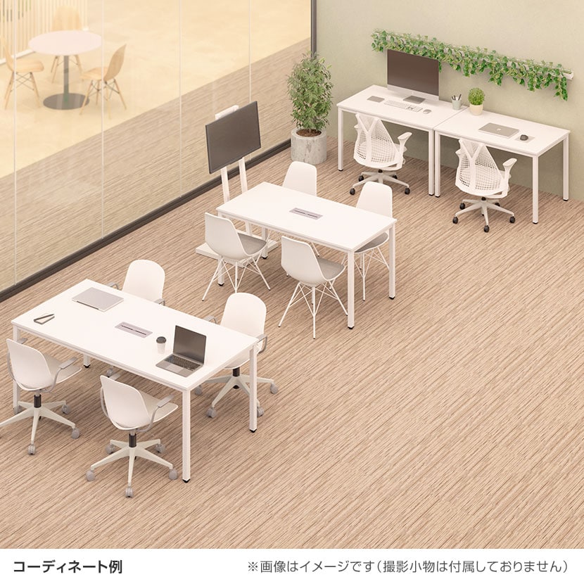 ミーティングテーブル MTNH 会議用テーブル 配線ボックス無し シンプル 幅1800×奥行750×高さ720mm NI-MTN1875 [3]