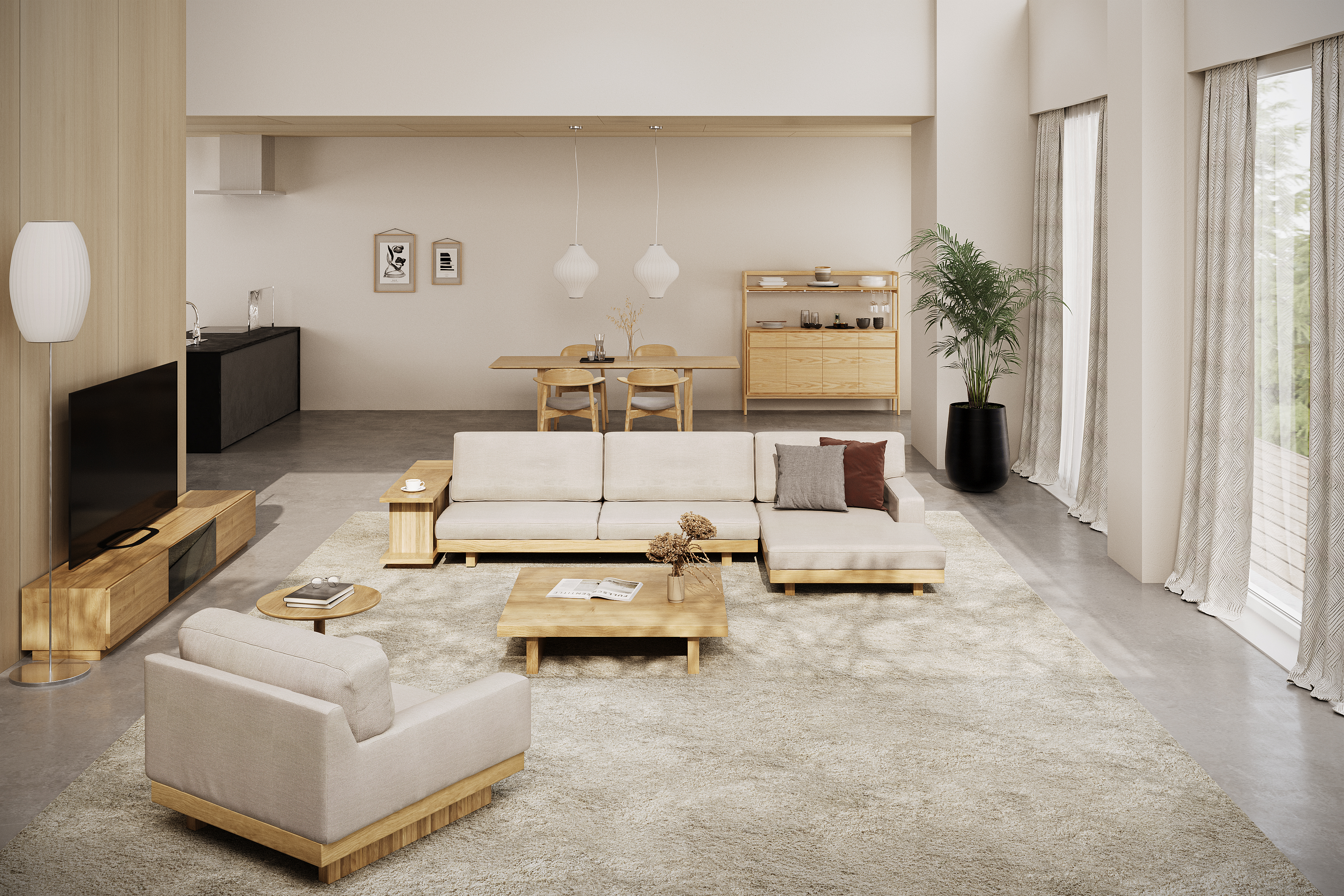 DANISH ARM SOFA かたさ選べる デニッシュ アーム ソファ [2]