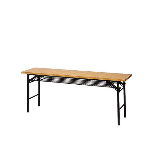 【国産】 折りたたみテーブル 作業台 会議テーブル/幅1800×奥行450mm・ウレタン一体成形/YK-TK-1845-B [3]