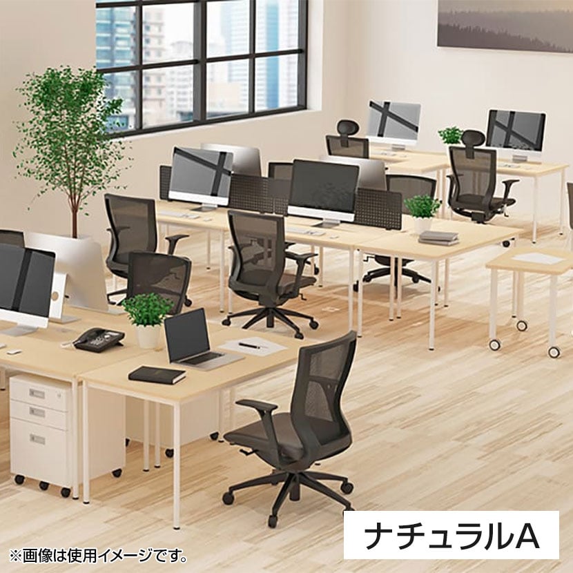 会議用テーブル 会議机 SHシンプルテーブル 配線切り欠き付 幅1200×奥行700×高さ700mm Z-SHST-1270W アールエフ [3]