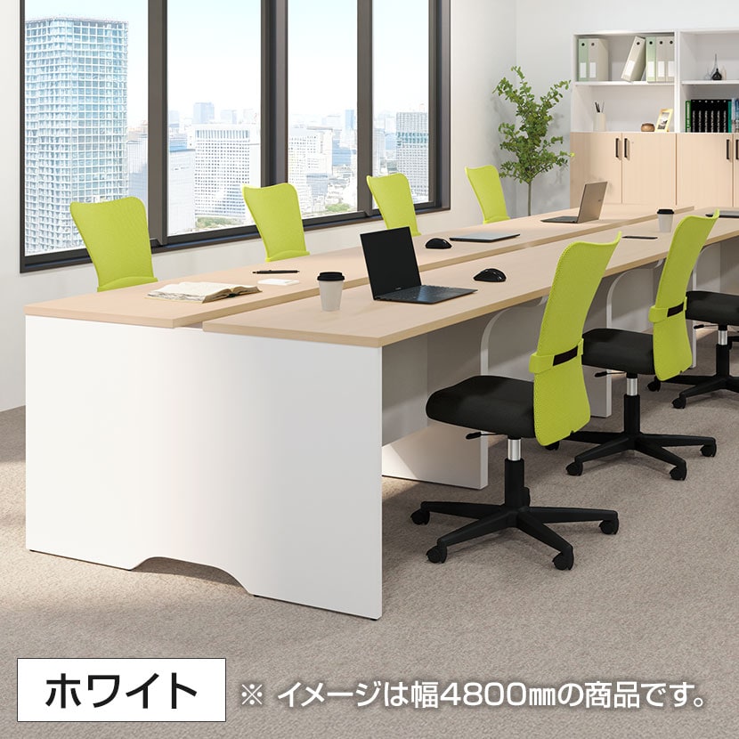 【追加/増連用】NFシリーズ フリーアドレスデスク 幅1200×奥行1200×高さ720mm 配線ボックス付き ミーティングテーブル 会議用テーブル【単体使用不可】 [3]