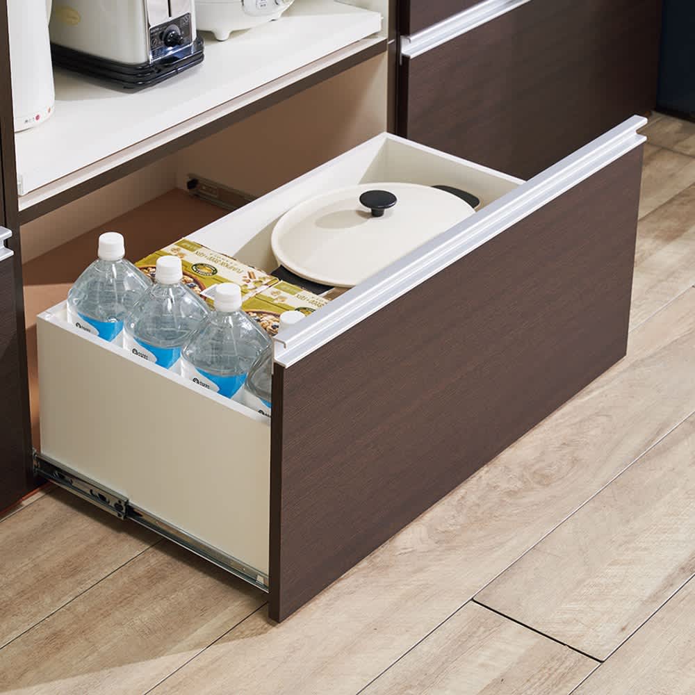 組立不要 隠してすっきり収納シリーズ 食器棚 幅59.5cm [2]