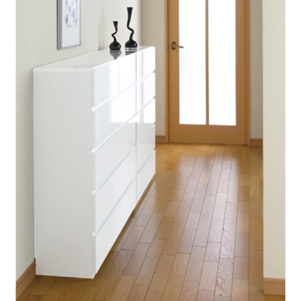 奥行30cm薄型ツヤツヤチェスト 幅50cm・6段 [2]